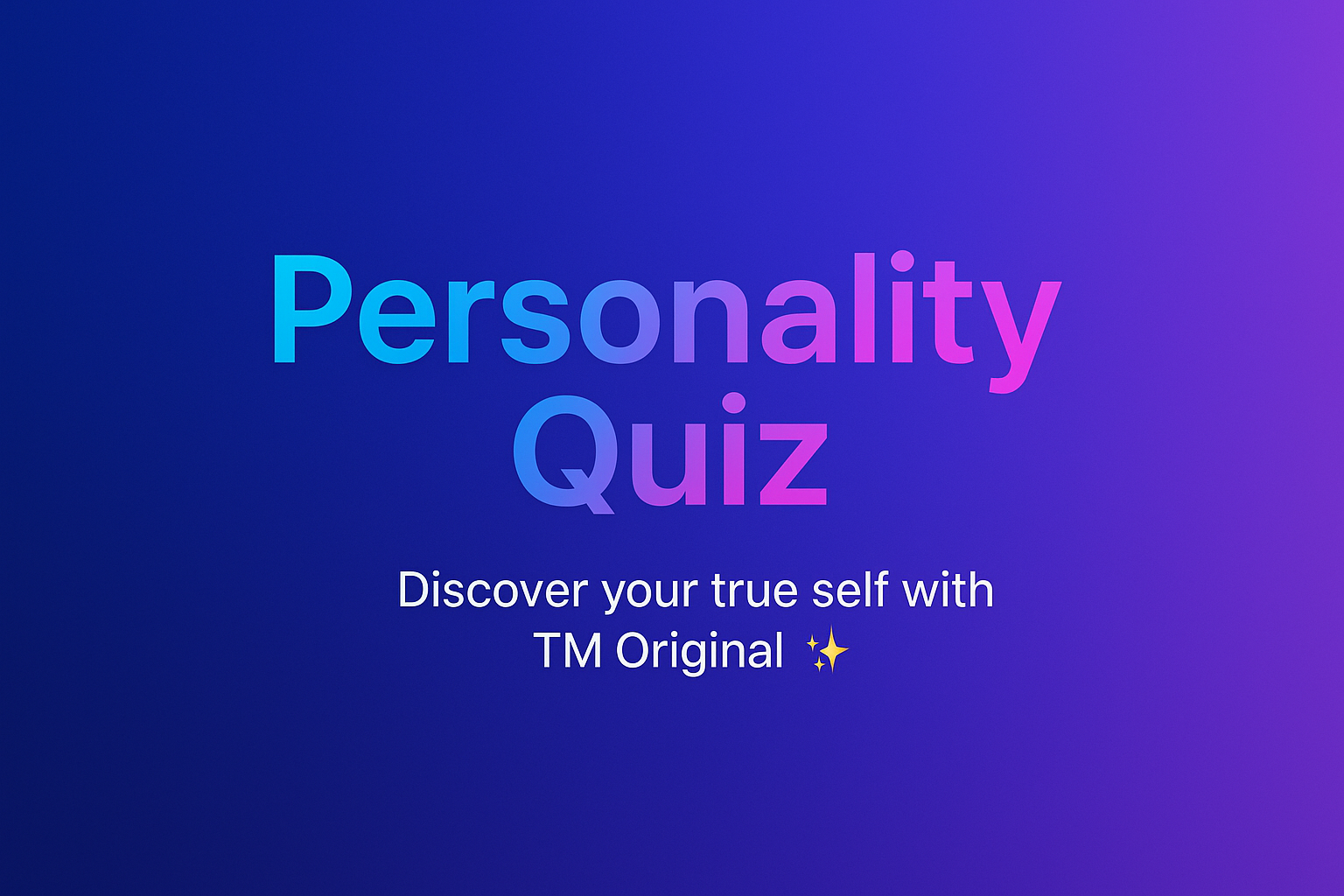 Personality Quiz
